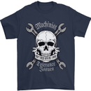 Machinist I Have Tolerance Issues Skull Mens T-Shirt 100% Cotton Navy Blue