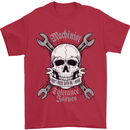 Machinist I Have Tolerance Issues Skull Mens T-Shirt 100% Cotton Red