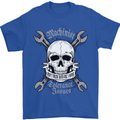Machinist I Have Tolerance Issues Skull Mens T-Shirt 100% Cotton Royal Blue