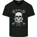 Machinist I Have Tolerance Issues Skull Mens V-Neck Cotton T-Shirt Black