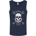 Machinist I Have Tolerance Issues Skull Mens Vest Tank Top Navy Blue