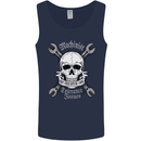 Machinist I Have Tolerance Issues Skull Mens Vest Tank Top Navy Blue