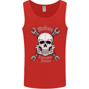 Machinist I Have Tolerance Issues Skull Mens Vest Tank Top Red