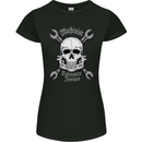 Machinist I Have Tolerance Issues Skull Womens Petite Cut T-Shirt Black