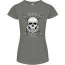 Machinist I Have Tolerance Issues Skull Womens Petite Cut T-Shirt Charcoal