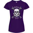 Machinist I Have Tolerance Issues Skull Womens Petite Cut T-Shirt Purple