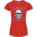 Machinist I Have Tolerance Issues Skull Womens Petite Cut T-Shirt Red
