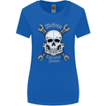 Machinist I Have Tolerance Issues Skull Womens Wider Cut T-Shirt Royal Blue