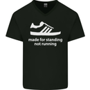 Made for Standing Not Walking Hooligan Mens V-Neck Cotton T-Shirt Black