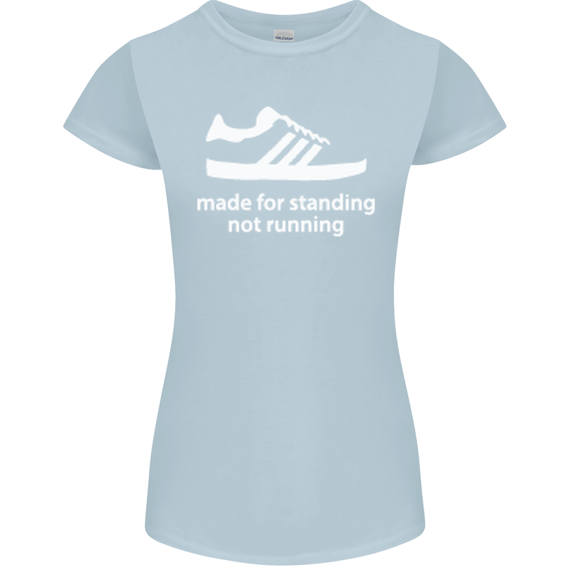 Made for Standing Not Walking Hooligan Womens Petite Cut T-Shirt Light Blue