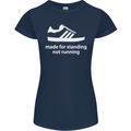 Made for Standing Not Walking Hooligan Womens Petite Cut T-Shirt Navy Blue
