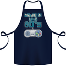 Made in the 80's Funny Birthday Retro Cotton Apron 100% Organic Navy Blue