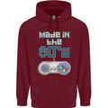 Made in the 80's Funny Birthday Retro Mens 80% Cotton Hoodie Maroon