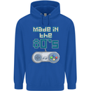 Made in the 80's Funny Birthday Retro Mens 80% Cotton Hoodie Royal Blue