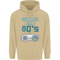 Made in the 80's Funny Birthday Retro Mens 80% Cotton Hoodie Sand
