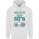 Made in the 80's Funny Birthday Retro Mens 80% Cotton Hoodie White