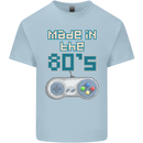 Made in the 80's Funny Birthday Retro Mens Cotton T-Shirt Tee Top Light Blue