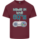 Made in the 80's Funny Birthday Retro Mens Cotton T-Shirt Tee Top Maroon
