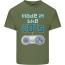 Made in the 80's Funny Birthday Retro Mens Cotton T-Shirt Tee Top Military Green