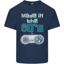 Made in the 80's Funny Birthday Retro Mens Cotton T-Shirt Tee Top Navy Blue