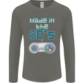 Made in the 80's Funny Birthday Retro Mens Long Sleeve T-Shirt Charcoal