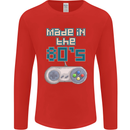 Made in the 80's Funny Birthday Retro Mens Long Sleeve T-Shirt Red