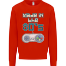 Made in the 80's Funny Birthday Retro Mens Sweatshirt Jumper Bright Red