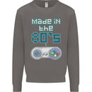 Made in the 80's Funny Birthday Retro Mens Sweatshirt Jumper Charcoal