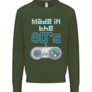 Made in the 80's Funny Birthday Retro Mens Sweatshirt Jumper Forest Green