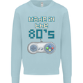 Made in the 80's Funny Birthday Retro Mens Sweatshirt Jumper Light Blue