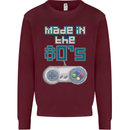 Made in the 80's Funny Birthday Retro Mens Sweatshirt Jumper Maroon