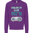 Made in the 80's Funny Birthday Retro Mens Sweatshirt Jumper Purple