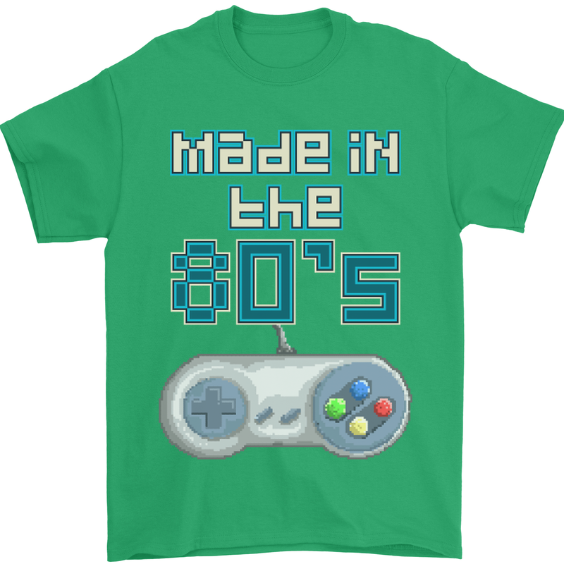 Made in the 80's Funny Birthday Retro Mens T-Shirt 100% Cotton Irish Green