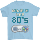 Made in the 80's Funny Birthday Retro Mens T-Shirt 100% Cotton Light Blue