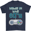 Made in the 80's Funny Birthday Retro Mens T-Shirt 100% Cotton Navy Blue