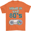 Made in the 80's Funny Birthday Retro Mens T-Shirt 100% Cotton Orange