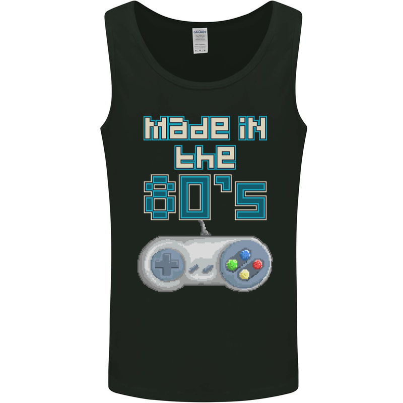 Made in the 80's Funny Birthday Retro Mens Vest Tank Top Black