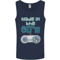Made in the 80's Funny Birthday Retro Mens Vest Tank Top Navy Blue