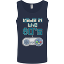Made in the 80's Funny Birthday Retro Mens Vest Tank Top Navy Blue