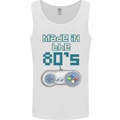 Made in the 80's Funny Birthday Retro Mens Vest Tank Top White