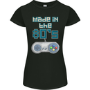 Made in the 80's Funny Birthday Retro Womens Petite Cut T-Shirt Black
