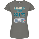 Made in the 80's Funny Birthday Retro Womens Petite Cut T-Shirt Charcoal