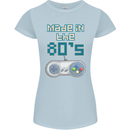 Made in the 80's Funny Birthday Retro Womens Petite Cut T-Shirt Light Blue