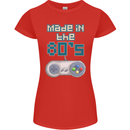 Made in the 80's Funny Birthday Retro Womens Petite Cut T-Shirt Red