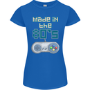 Made in the 80's Funny Birthday Retro Womens Petite Cut T-Shirt Royal Blue