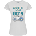 Made in the 80's Funny Birthday Retro Womens Petite Cut T-Shirt White
