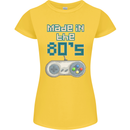 Made in the 80's Funny Birthday Retro Womens Petite Cut T-Shirt Yellow