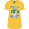 Made in the 80's Funny Birthday Retro Womens Wider Cut T-Shirt Yellow