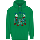 Made in the USA America American Childrens Kids Hoodie Irish Green