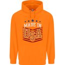 Made in the USA America American Childrens Kids Hoodie Orange